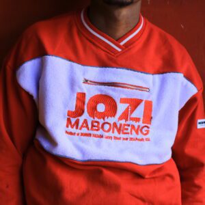 Jozi Maboneng red chest zipper