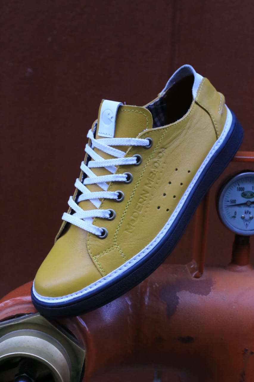 Modern Mbadada classic sneaker Mustard and Black/brown/white Sole
